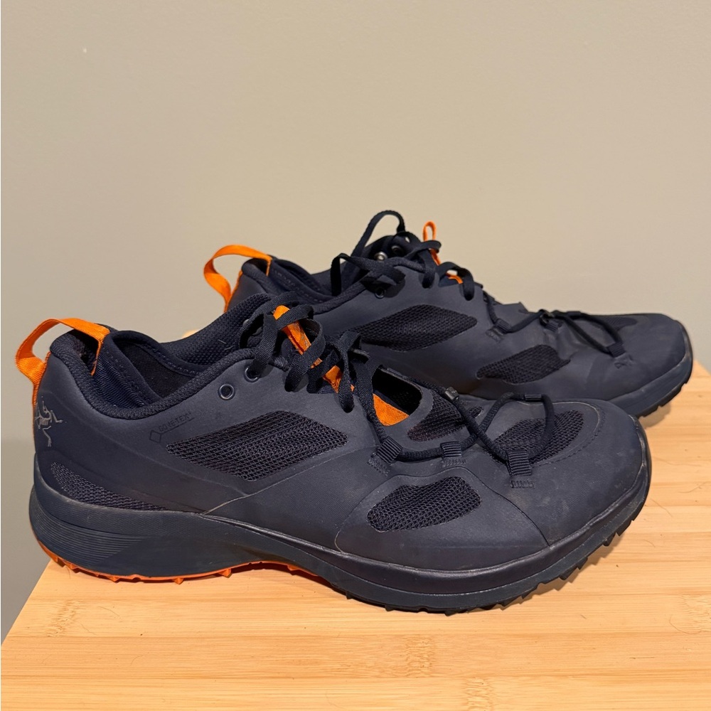 Arc'teryx Blue and Orange waterproof hiking shoes